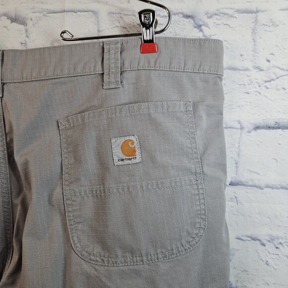 Carhartt Ripstop Force Cargo Shorts Men’s Sz 44 Gray Relaxed Fit Work - Picture 5 of 8
